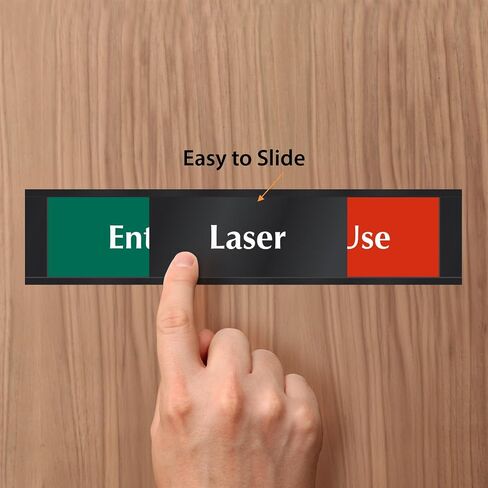 ليزر SmartSign - لافتة منزلق للدخول/الاستخدام، 2.25 بوصة × 10 بوصة، لوحة بلاستيكية 60 مل في إطار من الألومنيوم مع دعامة لاصقة رغوية، مؤشر باب منزلق للخصوصية، أحمر/أخضر على أسود، صنع في الولايات المتحدة الأمريكية in Kuwait