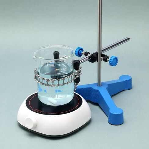 stonylab Chain Clamp and Bosshead Clamp Holder Set, Adjustable Lab Stand Accessory, Aluminum Alloy Glassware Holder for Beakers and Funnels, Fits 40-145 mm Diameter in Kuwait