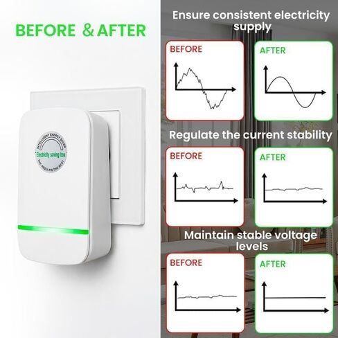 New Universal Energy-Saving Box, Plug-and-Play, Power Factor Corrector Use,Saving Device for Household/Offices (2Pcs) in Kuwait