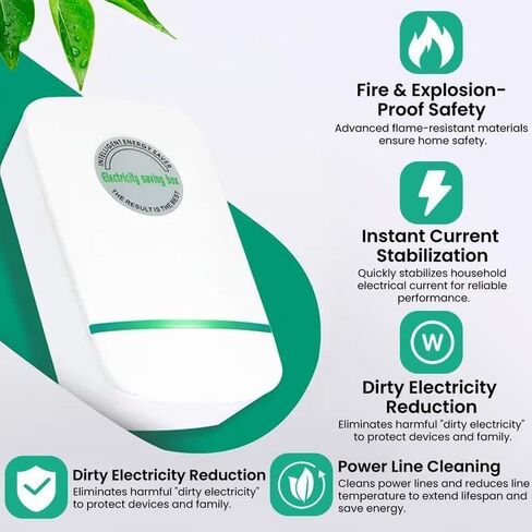 New Universal Energy-Saving Box, Plug-and-Play, Power Factor Corrector Use,Saving Device for Household/Offices (2Pcs) in Kuwait