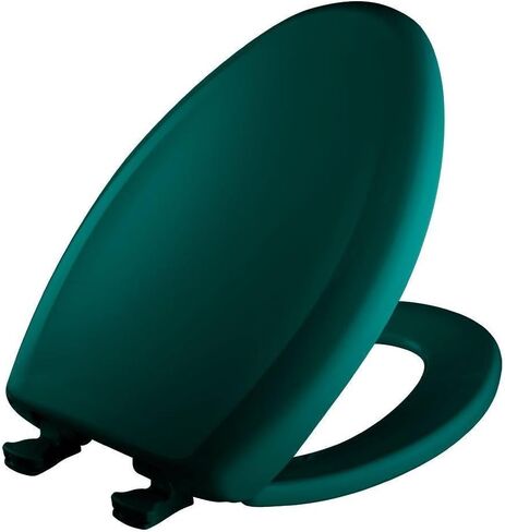 Bemis 1200SLOWT 655 Slow Sta-Tite Elongated Closed Front Toilet Seat, Teal in Kuwait