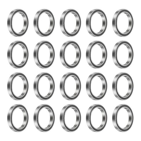 uxcell 10Pcs 6802-ZZ Deep Groove Ball Bearing, 15mm x 24mm x 5mm Double Metal Shielded Bearing Precision for Electric Motor, Drives Wheels, Power Tools in Kuwait