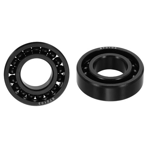 uxcell 2 Pcs 6200 Deep-Groove Ball Bearings, 10x30x9mm Double Metal Shields Precision High-Temperature-Resistant Chrome Steel Bearings for Rolling Mills Ovens Gearboxes in Kuwait