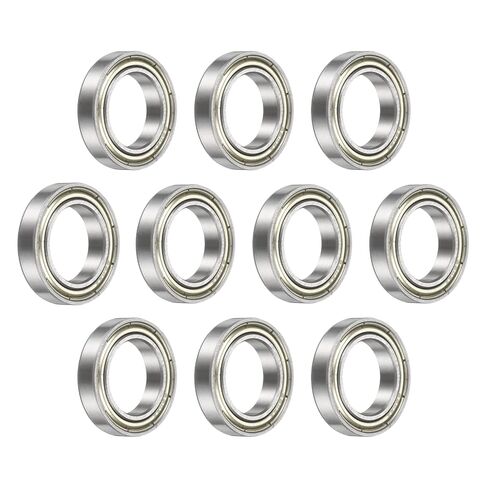 uxcell 10Pcs 6900-RS Deep Groove Ball Bearing, 10mm x 22mm x 6mm Rubber Double Sealed Miniature Bearing Pre-Lubricated for Electric Motor, Machine Tools, Black in Kuwait