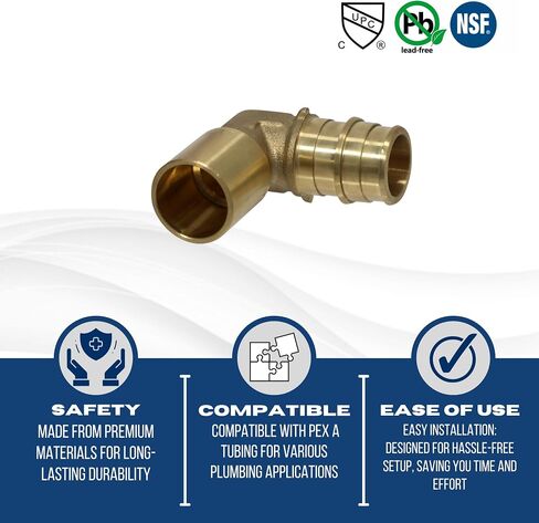 10 قطع XFITTING 3/4 بوصة Pex A كوع العرق للذكور، توسيع 3/4 بوصة × 3/4 بوصة كوع العرق للذكور in Kuwait