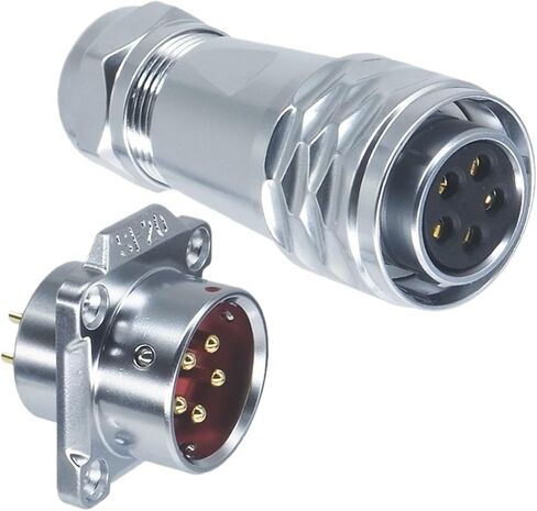 SF20 Reverse 5-pin Aviation Connector IP67 Waterproof Cable Connector Square Socket(9 pin Plug Round Socket) in Kuwait