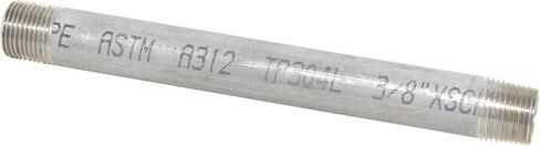 1/2 "× 60" 304 جدول من الفولاذ المقاوم للصدأ 80 S80 الحلمة مترابطة كلا الطرفين TBE سلس in Kuwait