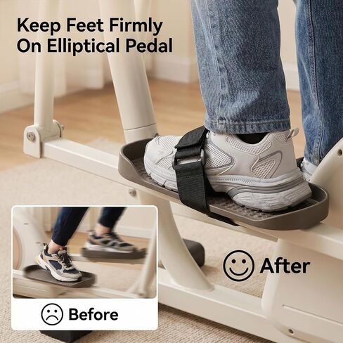 2PCS Ellipse Leg Exerciser Pedal Strap, Adjustable Strap (20x2 Inch) | Bike Pedal Strap, Black Adjustable Leg Exerciser Traction Straps, Nylon Foot Pedal Straps for Sports in Kuwait