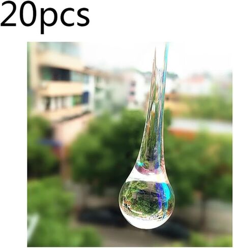 Hanging Crystals Prisms 20pcs 20x80mm Crystal Clear AB Chandelier Parts Chandelier Prism Hanging Pendants Home Decoration Hangings Crystals for Decoration in Kuwait