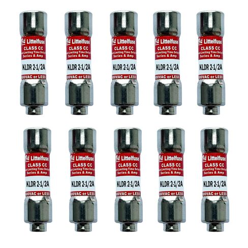 10 عبوات جديدة KLDR-2-1/2 KLDR-2-1/2A 2.5Amp 600Vac صمام تأخير الوقت، KLDR 2-1/2A فئة CC خرطوشة الصمامات in Kuwait