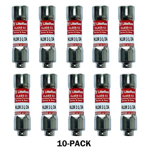 10 عبوات جديدة KLDR-2-1/2 KLDR-2-1/2A 2.5Amp 600Vac صمام تأخير الوقت، KLDR 2-1/2A فئة CC خرطوشة الصمامات in Kuwait