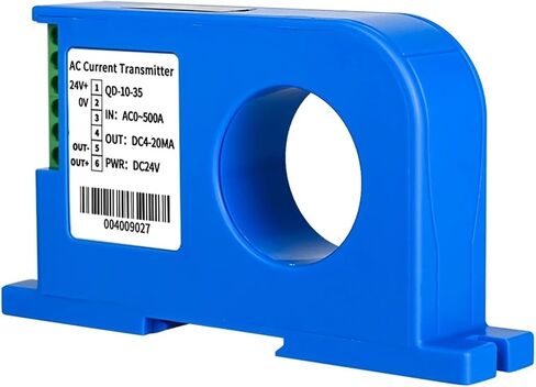 DC24V 20/35 مللي متر ثقب التيار المتناوب الارسال 20A 50A 100A 600A إلى 4-20mA 0-20mA 0-10V RS485 DC24V محول التيار المتردد (التيار المتناوب 0-600A ، الإخراج 0-10 فولت) in Kuwait