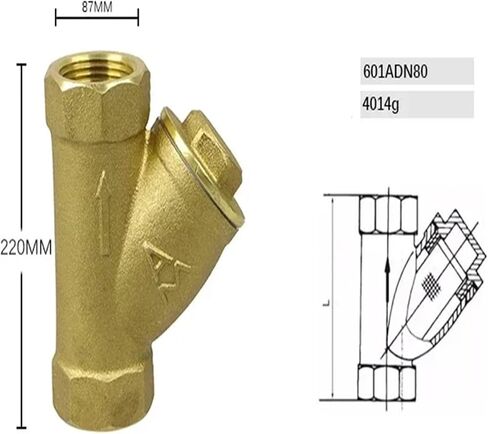 DN15 20 25 32 40 50 65 80 100 Brass Female Inline Y Mesh Strainer Threads Filter Thickened Valve Booster Pump Heating Pipes(DN80x3) in Kuwait