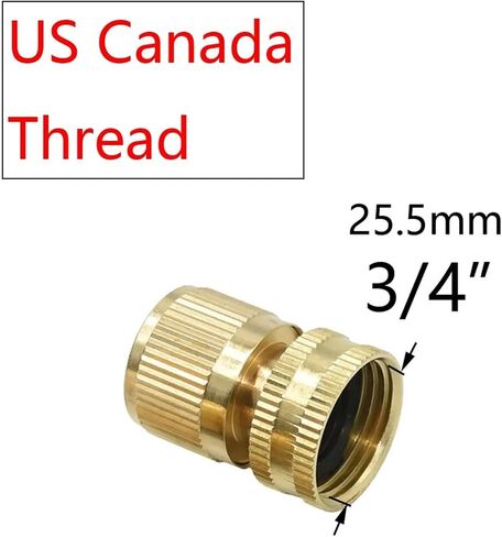 Brass Hose 3/4 Male Female Quick Connector Garden Car Wash Water Tap Irrigation Connector Copper (Blue) in Kuwait