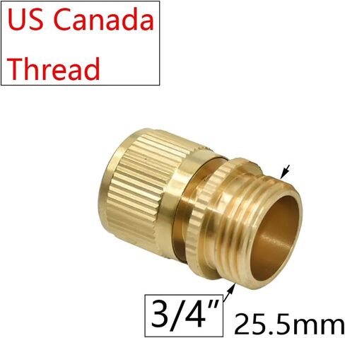 Brass Hose 3/4 Male Female Quick Connector Garden Car Wash Water Tap Irrigation Connector Copper (Blue) in Kuwait