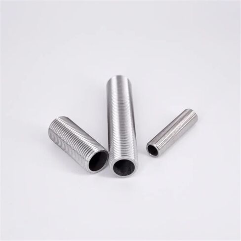 1-1/2" BSPP Male 30 40 50-150mm 304 Stainless Steel Full Thread Nipple Barrel Nipple Pipe Fitting Water Tank(50MM_1-1/2") in Kuwait
