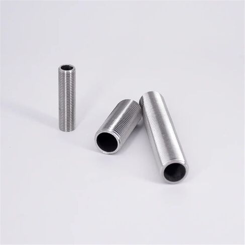 1-1/2" BSPP Male 30 40 50-150mm 304 Stainless Steel Full Thread Nipple Barrel Nipple Pipe Fitting Water Tank(50MM_1-1/2") in Kuwait