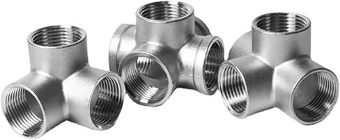 1/4" 3/8" 1/2" 3/4" 1" 1-1/4" Female Thread 304 Stainless Steel 4 Way Corner Type Pipe Fitting Connector Coupler (1/2") in Kuwait