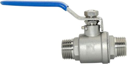 1 Pcs 304 Stainless Steel Two Piece Ball Valve 1/4 3/8 1/2" 3/4" 1" 2" Male Thread Water Gas Oil Switch Fitting(2") in Kuwait