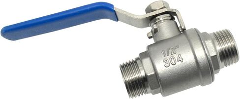 1 Pcs 304 Stainless Steel Two Piece Ball Valve 1/4 3/8 1/2" 3/4" 1" 2" Male Thread Water Gas Oil Switch Fitting(2") in Kuwait