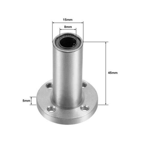 Small Sealed Steel Ball Bearing 4PCS 8mm LMF8LUU Long Type Round Flange Coupling Linear Motion Bearing CNC Parts Slide in Kuwait