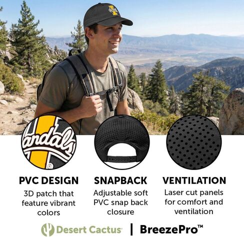 قبعة Desert Cactus Idaho Snapback - قبعة بيسبول Vandals BreezePro Performance مع حزام قابل للتعديل لمروحة الكلية in Kuwait