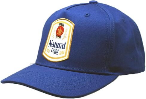 Natural Light Felt Applique 100% Cotton Adjustable Beer Cap Hat in Kuwait