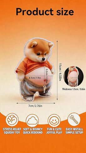 قطعتان من سدادة الباب ثلاثية الأبعاد من Shiba Inu، واقي حائط للكلب اللطيف، واقي مقبض الباب من المطاط الناعم المضاد للتصادمات للثلاجة بمقبض الباب (أ) in Kuwait