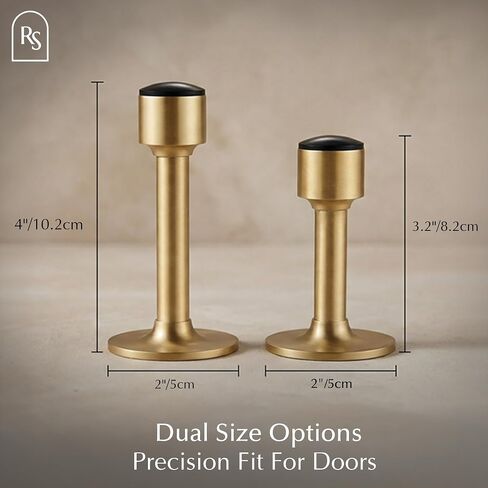 Residence Supply Pesu Door Stop - Solid Brass Wall Door Stopper with Noise-Reducing Rubber Tip - Sleek Modern Design for Home - Easy to Install Durable Heavy-Duty Stopper Wall Protection in Kuwait