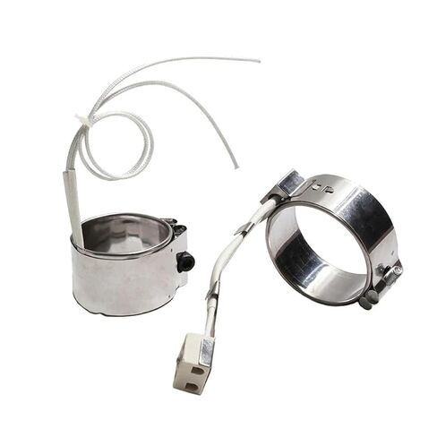 1pcs Height 50-70mm Inner Dia.65mm 300℃-400℃ Heating Element Ceramic Plug/High Temperature Line Band Heater 300W-430W(Silver,380V_300W 65X50MM(IDXH)) in Kuwait
