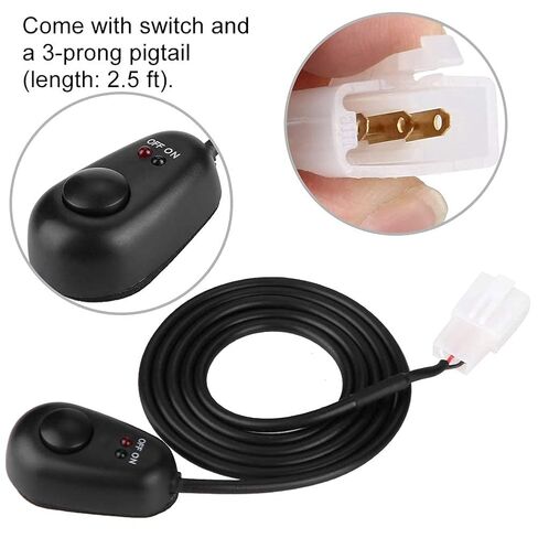 مفتاح زر ضغط على شكل قطرة ماء من أراموكس، 12 فولت مع أضواء مؤشر LED حمراء/خضراء، 3 دبابيس، كابل 2.5 قدم، لمصباح الضباب وشريط الضوء in Kuwait