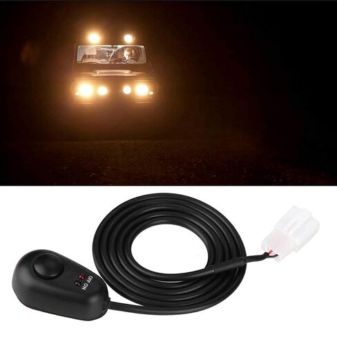 مفتاح زر ضغط على شكل قطرة ماء من أراموكس، 12 فولت مع أضواء مؤشر LED حمراء/خضراء، 3 دبابيس، كابل 2.5 قدم، لمصباح الضباب وشريط الضوء in Kuwait