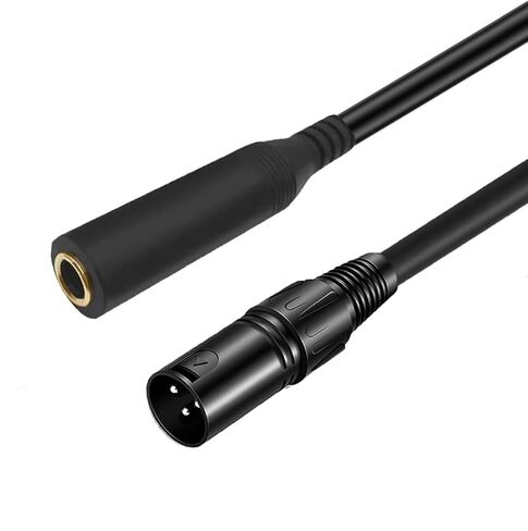 XLR إلى 6.35 مللي متر (1/4 بوصة) TS أحادية متوازنة إشارة ربط كابل الميكروفون 3pin XLR ذكر كابل التصحيح 3.3ft in Kuwait