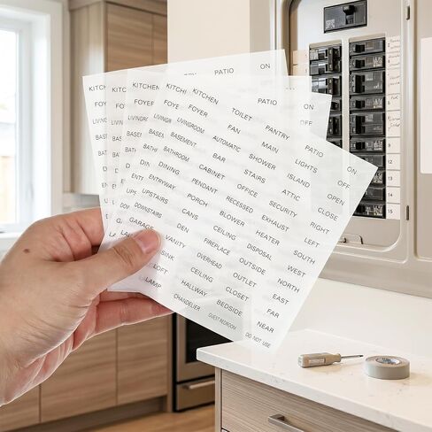 975 Pcs Light Switch Labels, Waterproof Clear Switch Stickers Transparent Switches Identification Stickers Label for Home Office in Kuwait