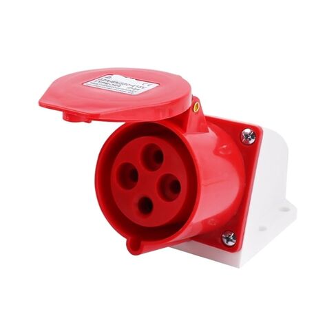 الصناعية المكشوفة ثلاث مراحل أربع أسلاك المقبس 4 حفرة 32A الطيران مقاوم للماء IP44 ZQ-124 in Kuwait