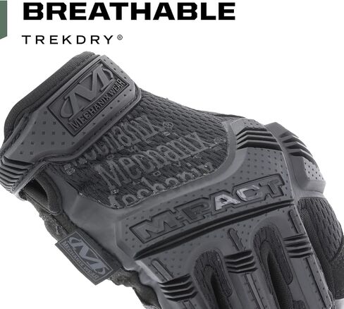 Mechanix Wear M-Pact قفازات مقاومة للصدمات التكتيكية بدون أصابع - حماية من الصدمات وامتصاص الاهتزازات - شديدة التحمل - قابلة للغسل في الغسالة - كبيرة - سوداء مخفية in Kuwait
