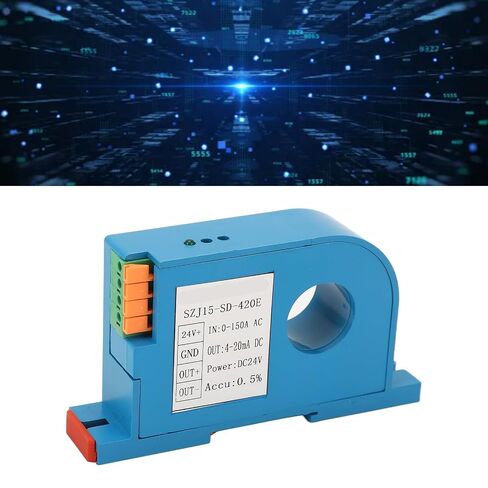 Zunate AC Current Transmitter 0-150A Input, 4-20mA DC Output, 0.5% Precision Machined, 24V Power Supply, PLC Control Sensor Transducer in Kuwait