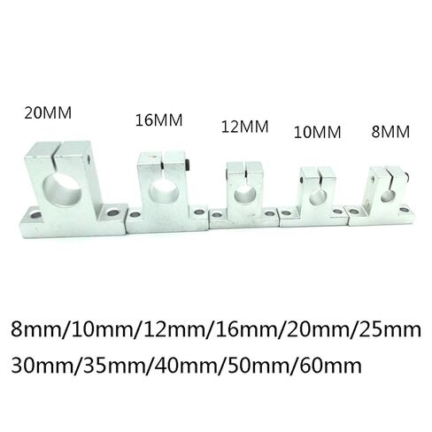 10pcs SK8 SK10 SK12 SK16 SK20 SK25 8mm Linear Ball Bearing Rail Shaft Side Blocks Support Table CNC 3D Printer Part(8mm) in Kuwait