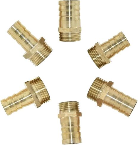 1pcs Brass 1/2 3/4" Male Thread To 14/16/19/25mm Hose Connector Copper Coupler Water Oil and Air Pipe Fitting(C) in Kuwait