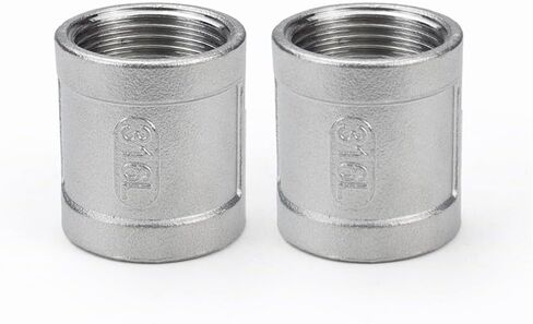 304 stainless steel inner threaded pipe clamp, internal thread heating straight joint1/2 "1/8" 1/4 "3/8" pipe joint,1/4" in Kuwait
