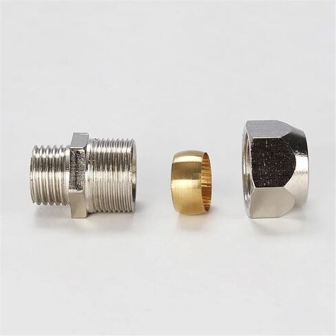 1/8" 1/4" 3/8" 1/2" BSPP Male Female 8mm Tube Compression Union Fitting Brass Pipe Fitting Elbow Water Gas Oil(1PC,8MM_M5) in Kuwait