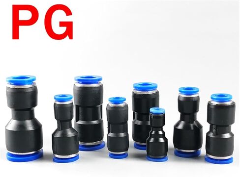 50/100PCS Pneumatic Fittings Quick Air Connector Hose Tube Fitting PU PG 4mm 6mm 8mm 10mm 12mm Push Into Pluglug(100 PCS,PG 8-6) in Kuwait