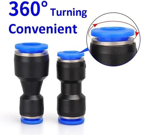 50/100PCS Pneumatic Fittings Quick Air Connector Hose Tube Fitting PU PG 4mm 6mm 8mm 10mm 12mm Push Into Pluglug(100 PCS,PG 8-6) in Kuwait