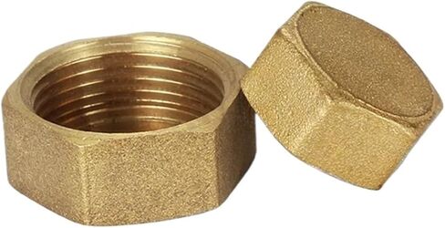 1/8"1/4"3/8"1/2"3/4'' Male&Female Threaded Brass Pipe Hex Head Brass Stopper End Cap Plumbing Fitting Connector (Female 1I8) in Kuwait