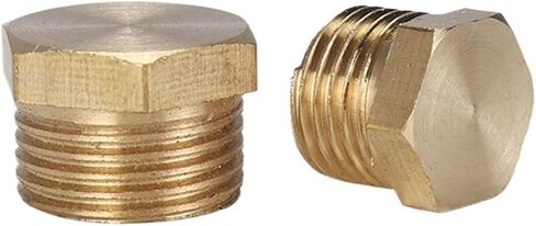 1/8"1/4"3/8"1/2"3/4'' Male&Female Threaded Brass Pipe Hex Head Brass Stopper End Cap Plumbing Fitting Connector (Female 1I8) in Kuwait