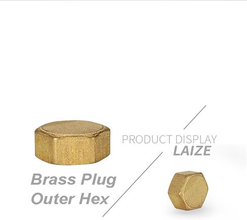 1/8"1/4"3/8"1/2"3/4'' Male&Female Threaded Brass Pipe Hex Head Brass Stopper End Cap Plumbing Fitting Connector (Female 1I8) in Kuwait
