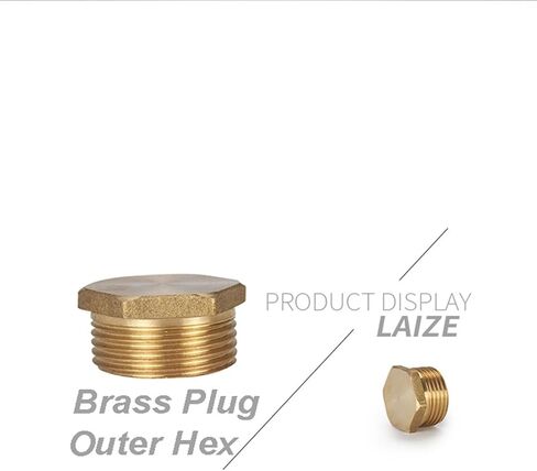 1/8"1/4"3/8"1/2"3/4'' Male&Female Threaded Brass Pipe Hex Head Brass Stopper End Cap Plumbing Fitting Connector (Female 1I8) in Kuwait