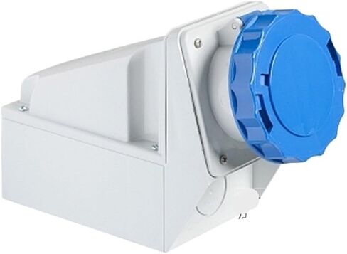 81178 mounted connector waterproof wall industrial socket (63A 6h IP67 3P blue) in Kuwait