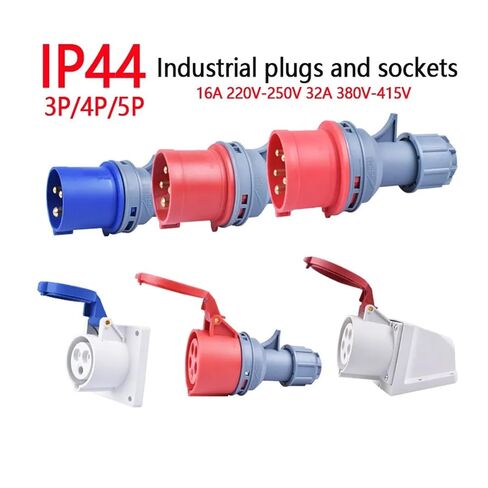 IP44 التوصيل والمقبس الصناعي 16A / 32A 3P 4P 5P مقاوم للماء ومقاوم للانفجار لوحة مقرنة مثبتة على الحائط (مقبس تثبيت لوحة 32a) in Saudi Arabia
