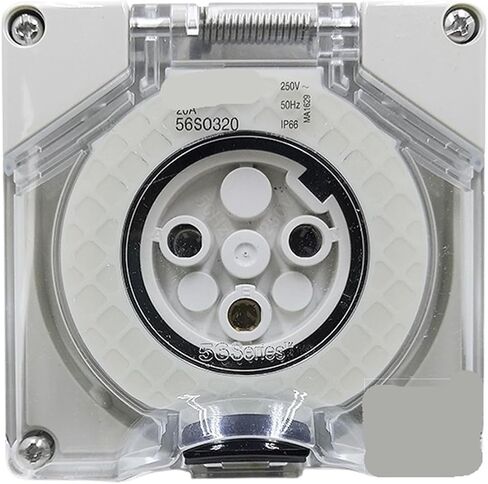 56SO320 industrial waterproof socket IP66 explosion-proof single-phase three-pole 20A round foot outdoor in Kuwait